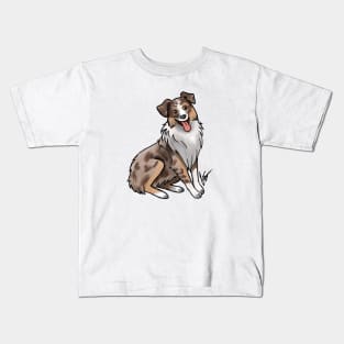 Dog - Australian Shepherd - Red Merle Kids T-Shirt